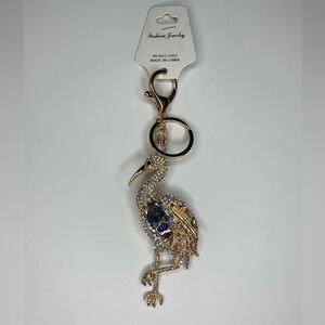 Gold flamingo keychain